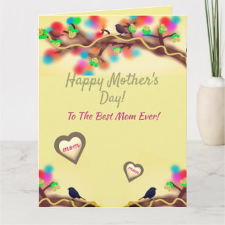 Carte Colorful Nature Heart Mother's Day
