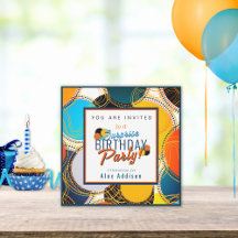 Colorful Retro 80's Suprise Anniversaire Invitatio