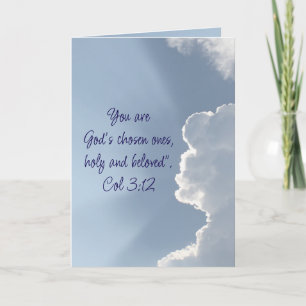 Carte Colossiens 3:12 Citation Biblique Inspirante Vide