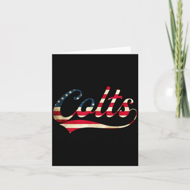 Carte Colts Vintage Retro Men Women  (Devant)