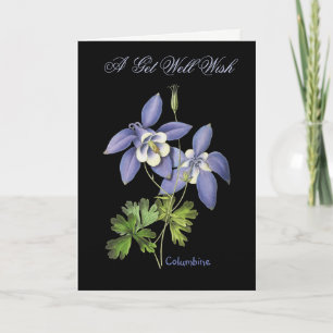 Carte Columbine par Pierre-Joseph Redoute