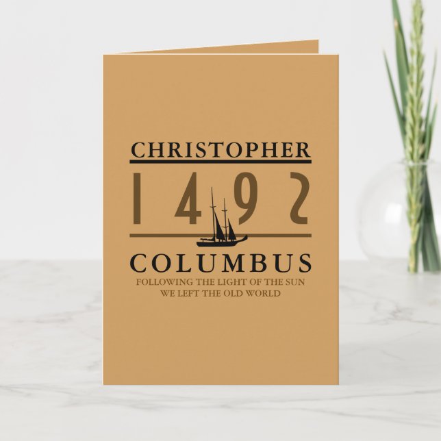 Carte Columbus 1492 (Devant)
