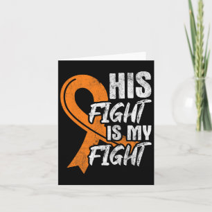 Carte Combattez Mon Combat Leucémie Cancer Ruban de sens