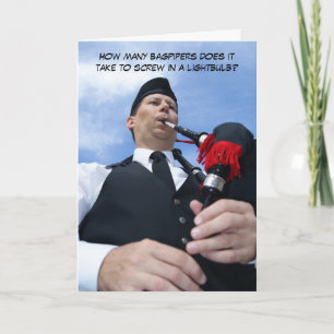 Carte Combien de bagpipers ça prend...
