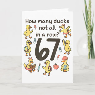 Carte Combien de canards pas tous alignés 67 Canard drôl