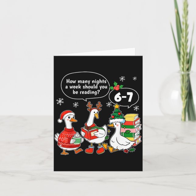 Carte Combien de nuits par semaine devriez-vous lire 6-7 (Devant)