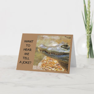 CARTE "COMEDIC CROCODILE" VOUS DIT HEUREUX ANNIVERSAIRE
