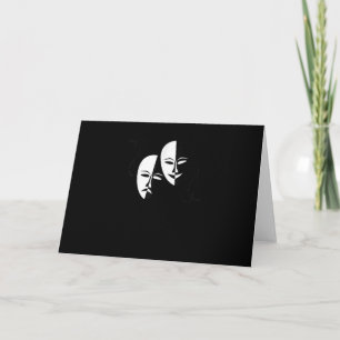 Carte Comédie Tragédie Masques Acteur Don
