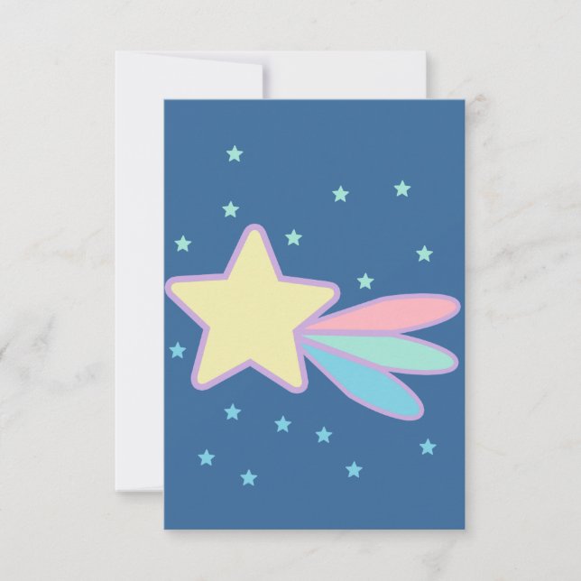 Carte Comète étoile de tournage mignonne (Devant)
