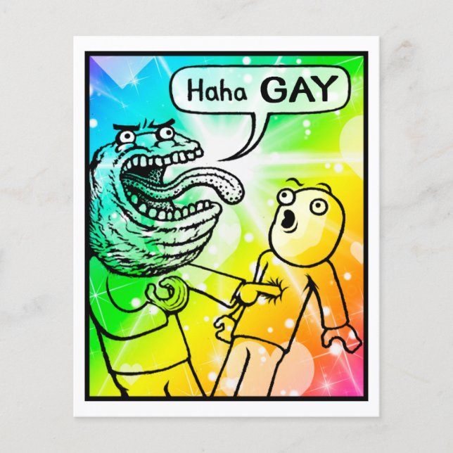 Carte comique #1104 Gay Art Print (Devant)