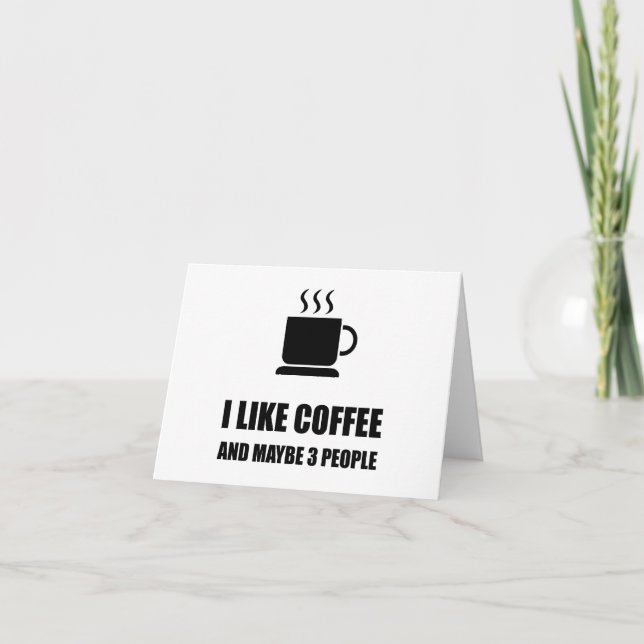 Carte Comme Café Trois Personnes Drôle (Devant)