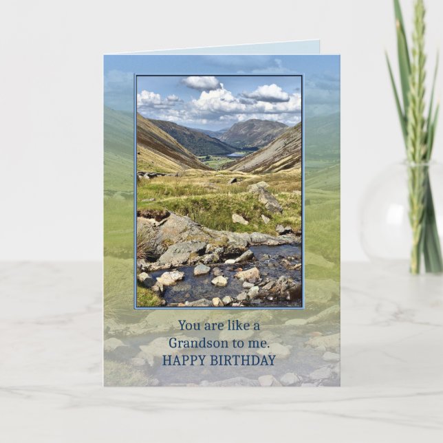 Carte Comme un anniversaire de petit-fils avec un (Devant)