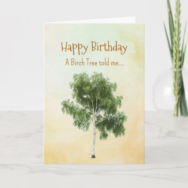 Carte Comme un Birch Tree Spirit Personnalités d'anniver (Devant)
