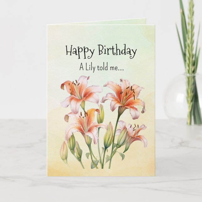 Carte Comme un Lily Vos Personnalités d'anniversaire (Devant)