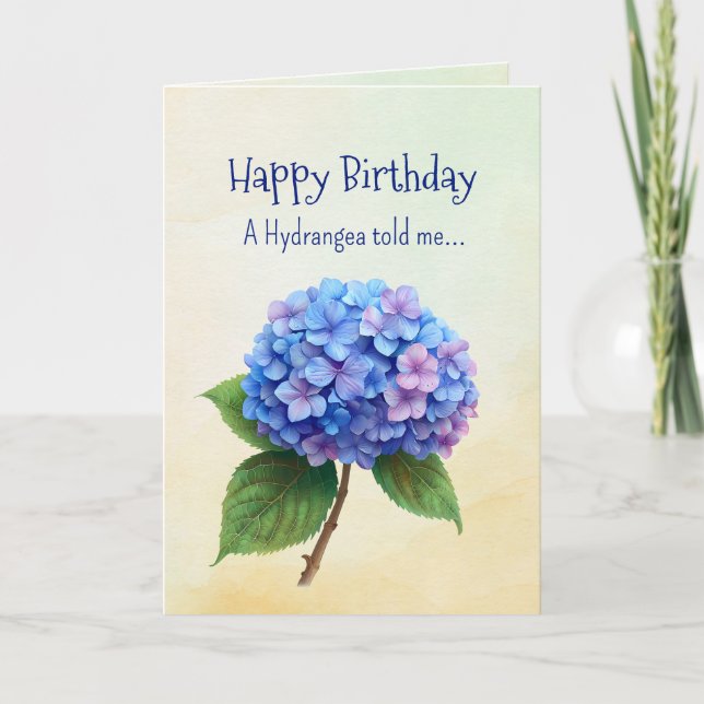 Carte Comme une Hydrangea Vos Personnalités d'anniversai (Devant)