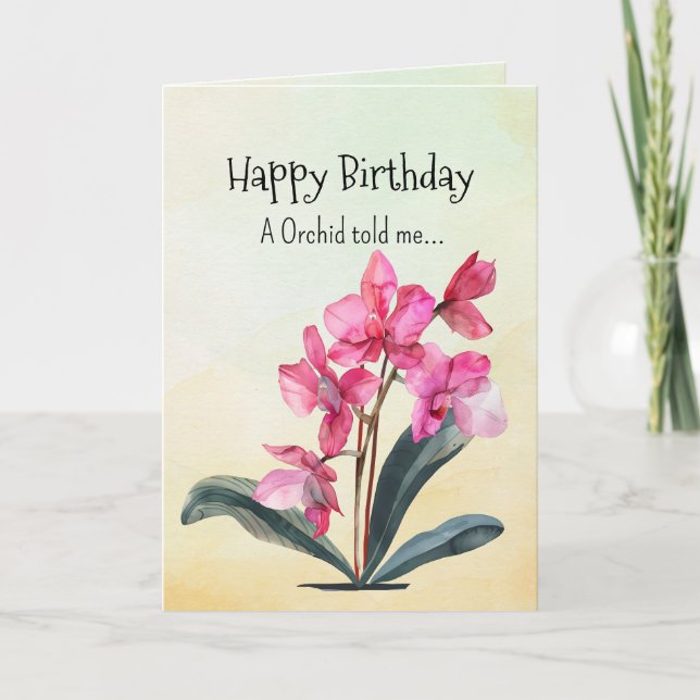 Carte Comme une orchidée Vos Personnalités d'anniversair (Devant)