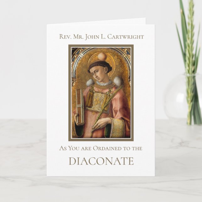 CARTE COMME VOUS ÊTES ORDONNÉ AU DIACONATE (Devant)