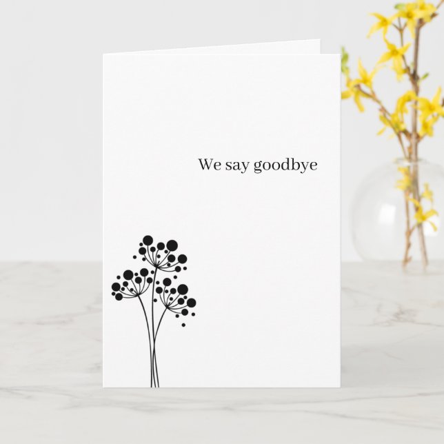 Carte Commémoration - Condoléances 04 (Fleur jaune)