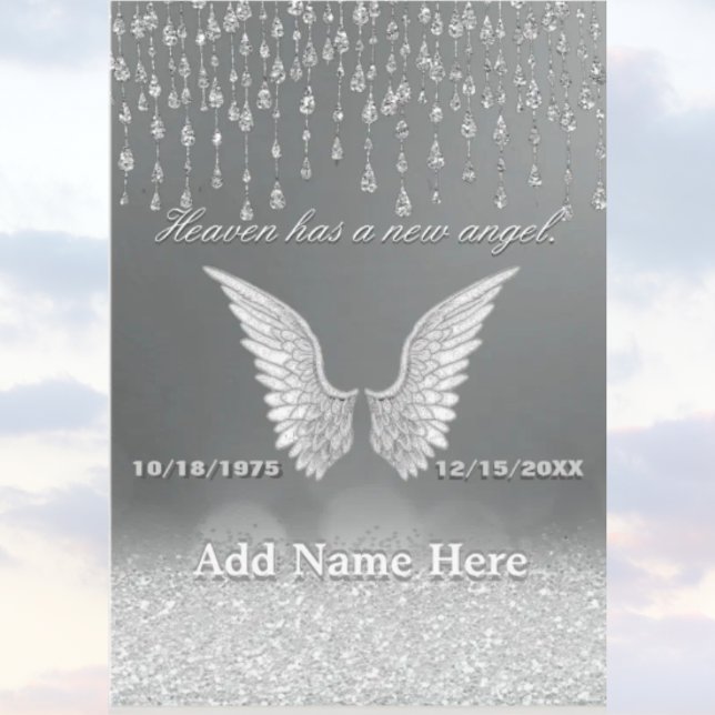 Carte commémorative Argent Angel Tears (Créateur téléchargé)