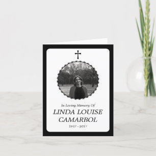 carte commémorative. croix élégante