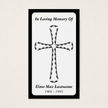 carte commémorative . croix élégante