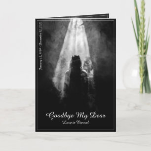 Carte commémorative dans la lumière - au revoir ma