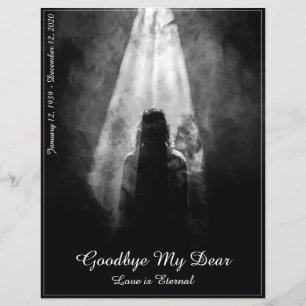 Carte commémorative dans la lumière - au revoir ma