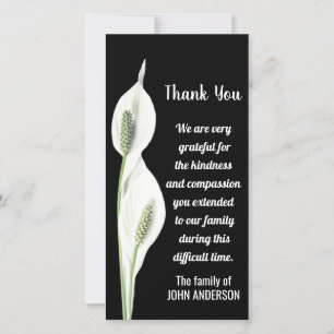 Carte commémorative de fleur de lis blanc de Merci