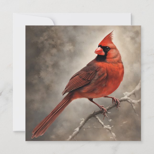 Carte commémorative du Cardinal rouge - Sympathie (Devant)