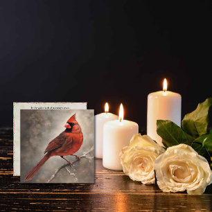Carte commémorative du Cardinal rouge - Sympathie