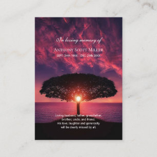 Carte commémorative du thème Sunset Tree