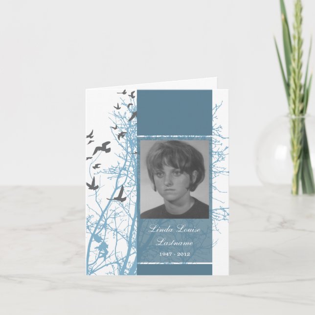 carte commémorative : oiseaux sur écran de soie (Devant)