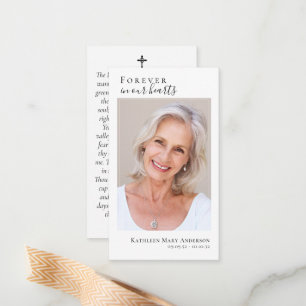 Carte commémorative photo pour toujours dans nos c