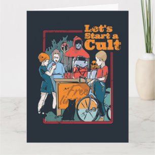 Carte Commençons un culte Éffrayant d'Halloween pour les