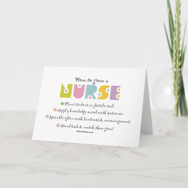 Carte Comment cultiver une infirmière (Devant)