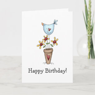 Carte Comment fait votre jardin développez-vous · Oiseau