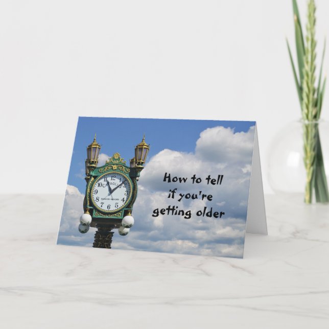 Carte Comment savoir si vous vieillissez, Fun Birthday (Devant)
