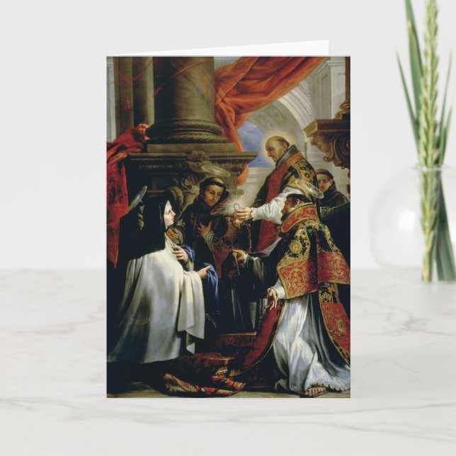 Carte Communion de Sainte-Thérèse d'Avila c.1670 (Devant)