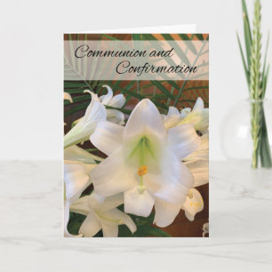 Carte Communion et Confirmation RCIA Lys Blancs Fougères