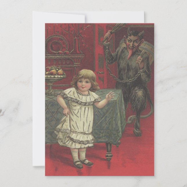 Carte Commutateur de salle à manger Red Krampus Girl (Devant)