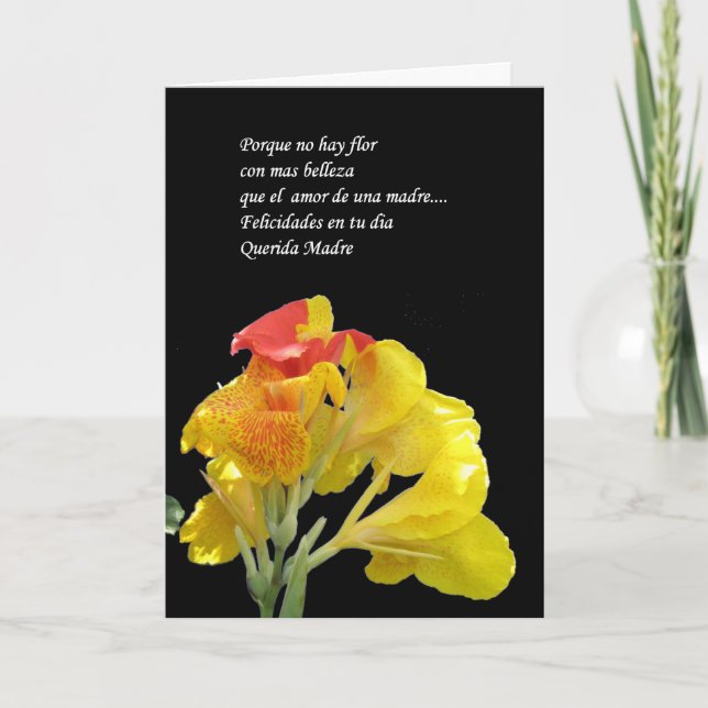 Carte como TU de madre aucun foin Flor (Devant)