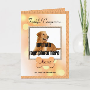 Carte Compagnon fidèle - Mémorial de la perte de chien