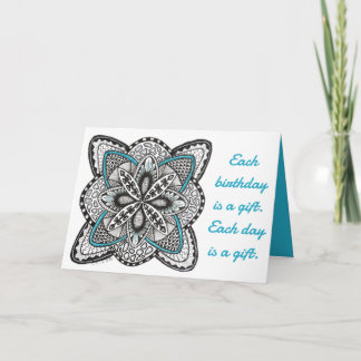 Carte Compas Rose Dessiné à la Main Doodle avec Joyeux A