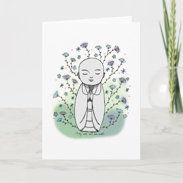 Carte Compassion Sympathy Jizo Japonais Baby Bouddha (Devant)