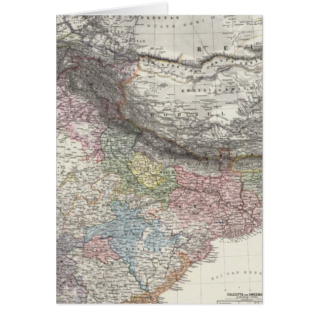 Carte composite de l'Inde, Asie (Devant)