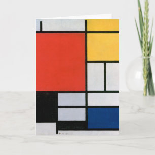 Carte Composition Abstraite Vintage par Piet Mondrian
