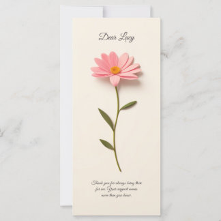 Carte Composition avec fleur et gratitude