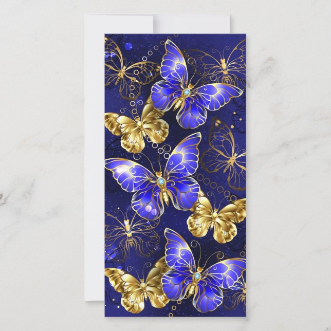 Carte Composition avec papillons Sapphire (Devant)