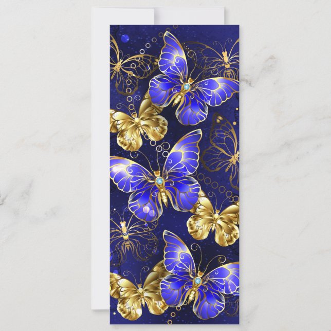 Carte Composition avec papillons Sapphire (Devant)