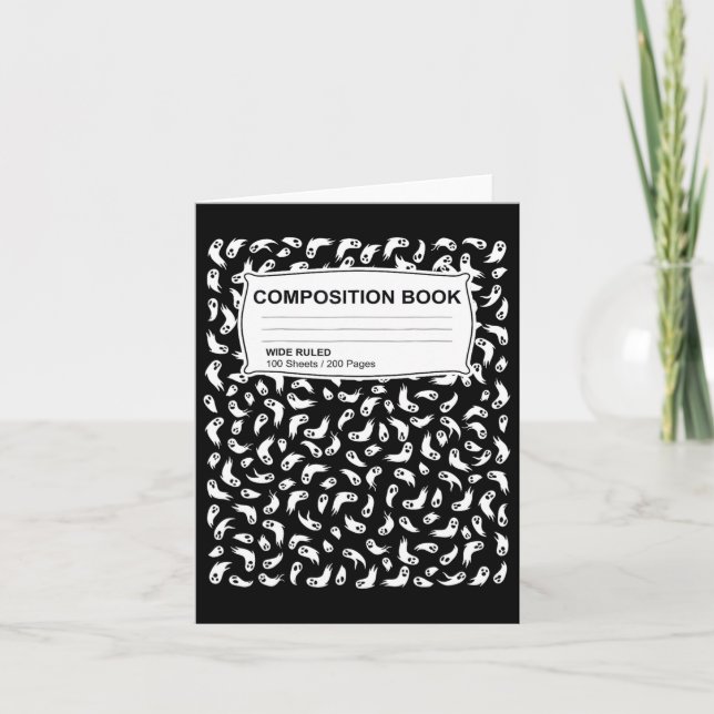 Carte Composition Carnet Halloween Costume Hommes Femmes (Devant)